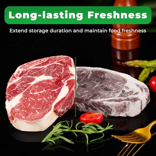 Image of Vacuum Sealer Bags,50 PCS 6 inchx10 inch Textured Vacuum Sealing Bags,Commercial Grade, BPA Free, Heavy Duty,Great for Food Storage Meal Prep or Sous Vide Cooking.
