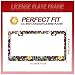 2Pcs Colorful Floral Flowers License Plate Frame Personalise Cute License Plate Frames Car License Plate Accessories Screws Decor for Standard Us Canada License Plate Holder 12
