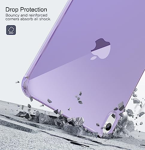Image of MoKo Clear iPad 10th Generation Case, iPad 10 Case, Slim & Lightweight Soft TPU Anti-Scratch Back with Shockproof Impact Resistant Raised Edge for 10th Gen iPad Case 2022, Lilac Purple