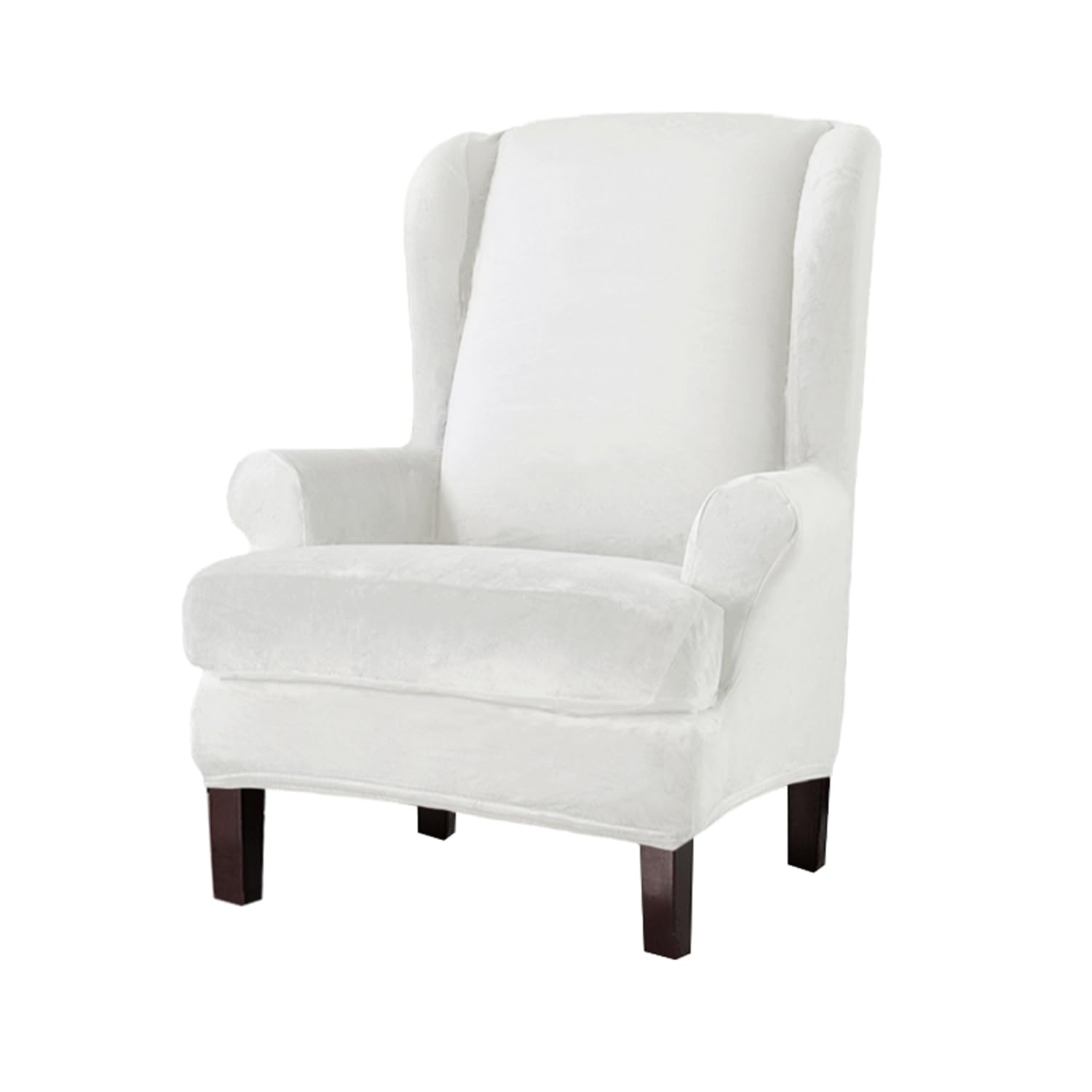 Funda elástica para asiento de oficina de computadora, funda de asiento de silla giratoria de jacquard, funda universal para silla de escritorio (beige, talla única)