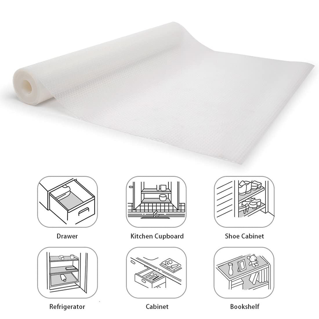 Bulfyss Drawer Shelf Mats - Non-Slip Kitchen Cabinet Liner -4 Bulfyss Drawer Shelf Mats - Non-Slip Kitchen Cabinet Liner -4