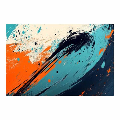 Art peintures oeuvre orange AMXBZC | Design graffiti abstrait dynamique 40x60