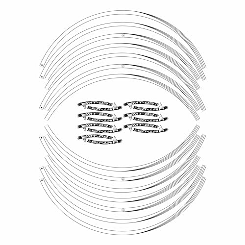 labelbike - Aufkleber Streifen Motorradfelgen Räder 17' Schutz-Kit kompatibel mit Yamaha MT-09 - weiß