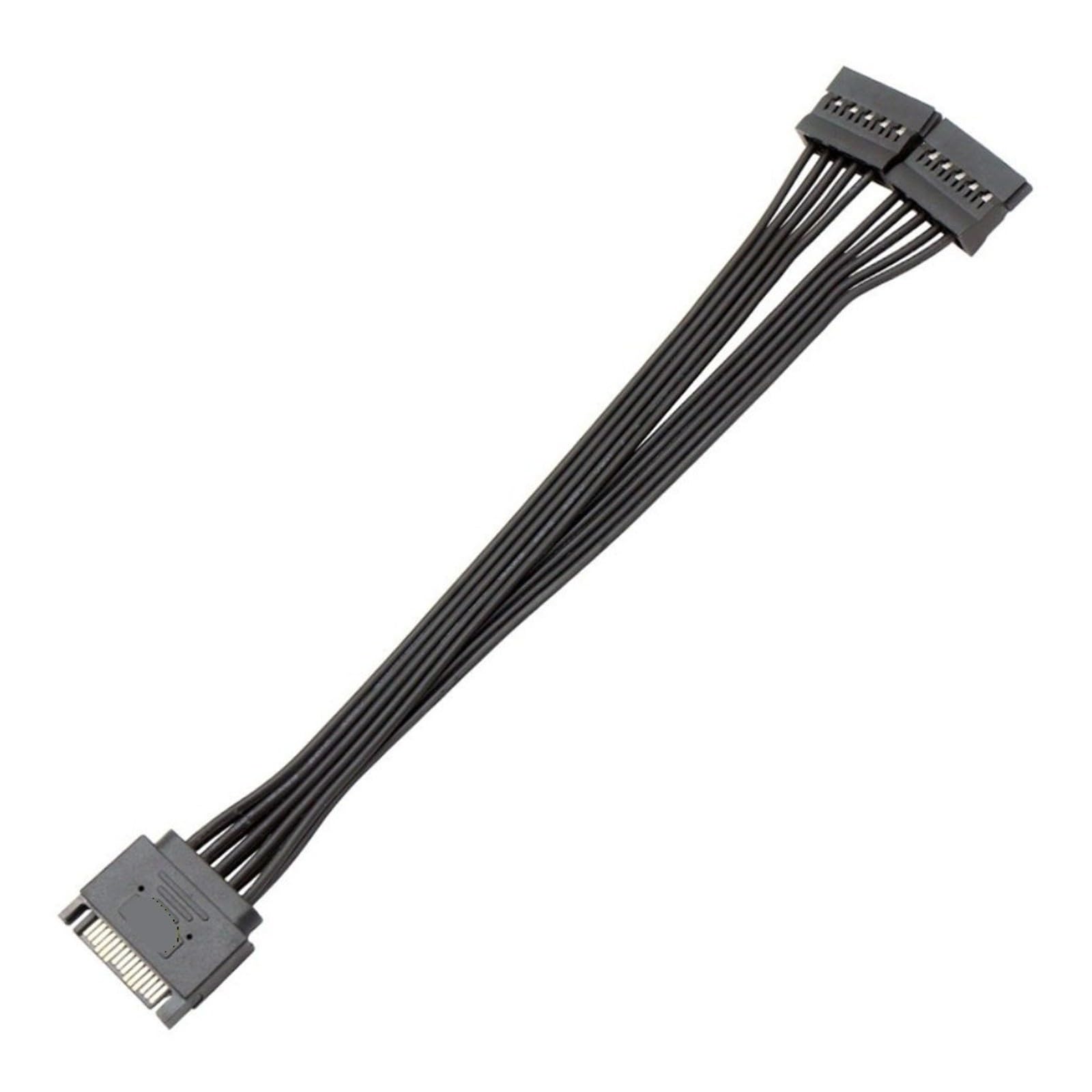 Cavo sdoppiatore a Y SATA 15 pin maschio-femmina da 22/32 cm(32cm-1 to 2)