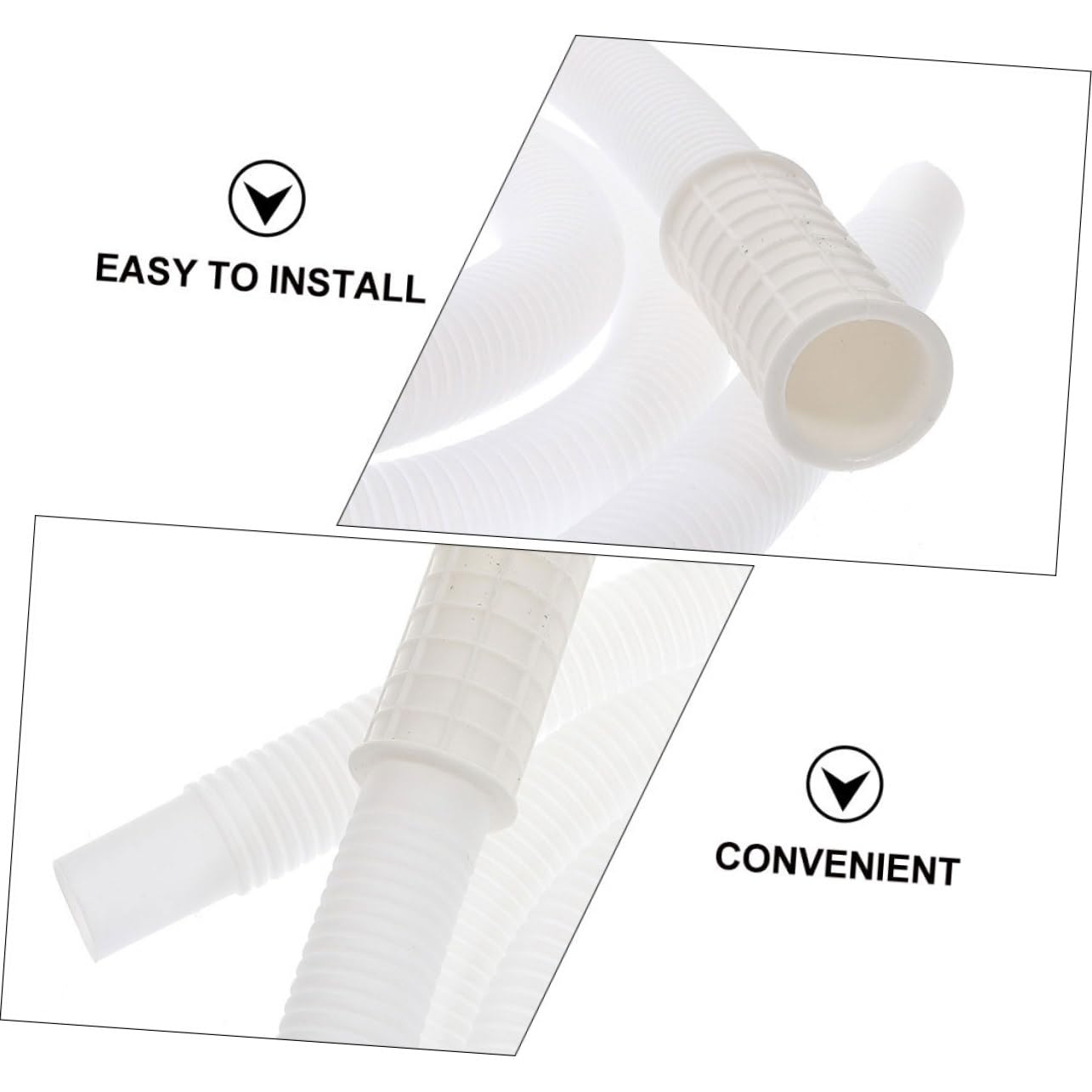 Tubo Scarico Condizionatore in Pe con Fascette in Acciaio Inox, Tubo Estensibile per Condensa con Installazione Facile e Sicura per Unità Esterna