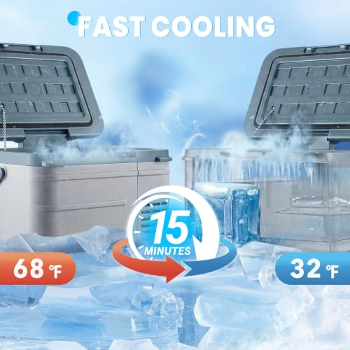 Image of 12 Volt Refrigerator, 11QT Mini Portable Car Fridge, Freezer Compressor Electric Cooler -4℉~68℉, 12 /24V DC 100-240V AC for Truck Van RV SUV Travel Camping Road Boat Trips