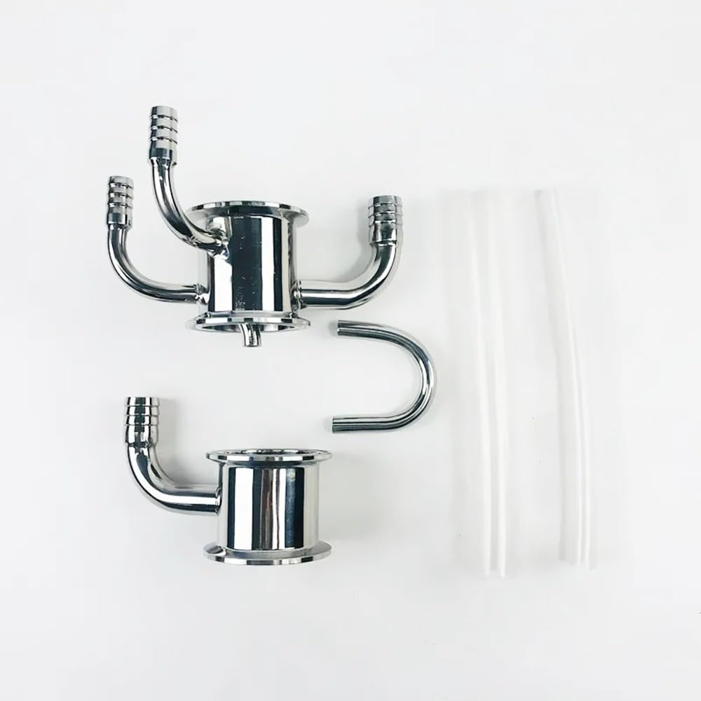 Soxhlet-Extraktor-Kit, 2" (51 Mm) FlanschOD64 Sanitär-Soxhlet-Extraktor-Kit Mit Schlauchanschluss For Destillation, Edelstahl 304(Set Set)