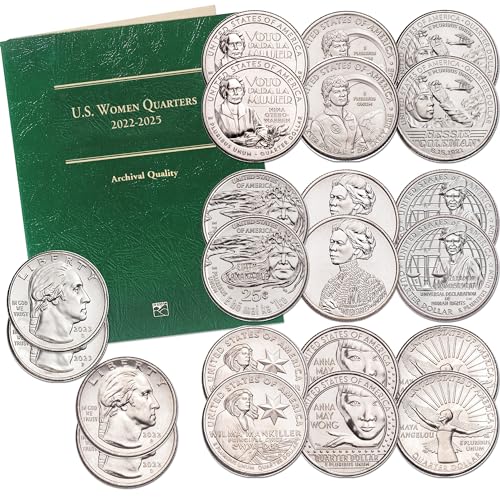 2022-2023 P&D U.S. Womens Quarter 18-Coin Uncirculated Set with Folder