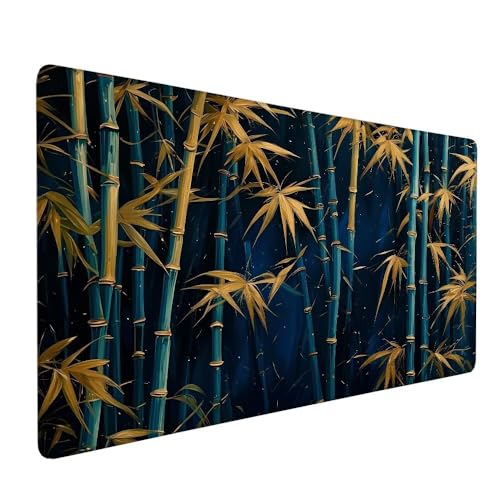 Negro Alfombrilla Ratón XXL 600x300x3mm Alfombrilla Ratón Estilo Chino Mouse Pad Grande Gaming, Large Mouse Pad Antideslizante, Tapete Escritorio Bordes Cosidos para Jugadores Material Oficina Z-247