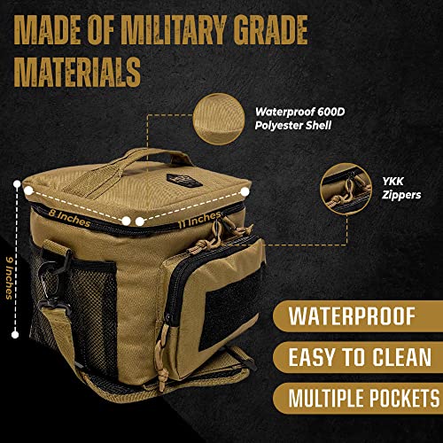 HighSpeedDaddy Tactical Lunch Box For Men & Women- Military Grade Large Insulated Lunch Bag - 11”x 9”x 8” (15L) Cooler Bag - Reusable, Portable and Water Resistant - For Work, Travel & Picnic
