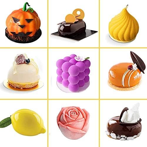 Miniatura 6 de Molde de silicona para hornear en forma de vela 3D para pastel de mousse, moldes de silicona para chocolate, molde de postre francés para pastelería