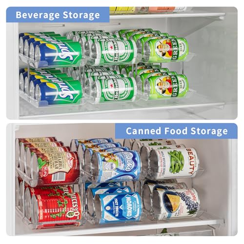 Jsyrjing-Can-Organizer-for-Pantry-3-Tier-Stackable-Can-Dispenser-Rack-Automatic-Rolling-Modular-Flexible-Combination-Extra-Thick-Clear-Material-Cabinet-Pantry-Fridge-Countertop-Storage