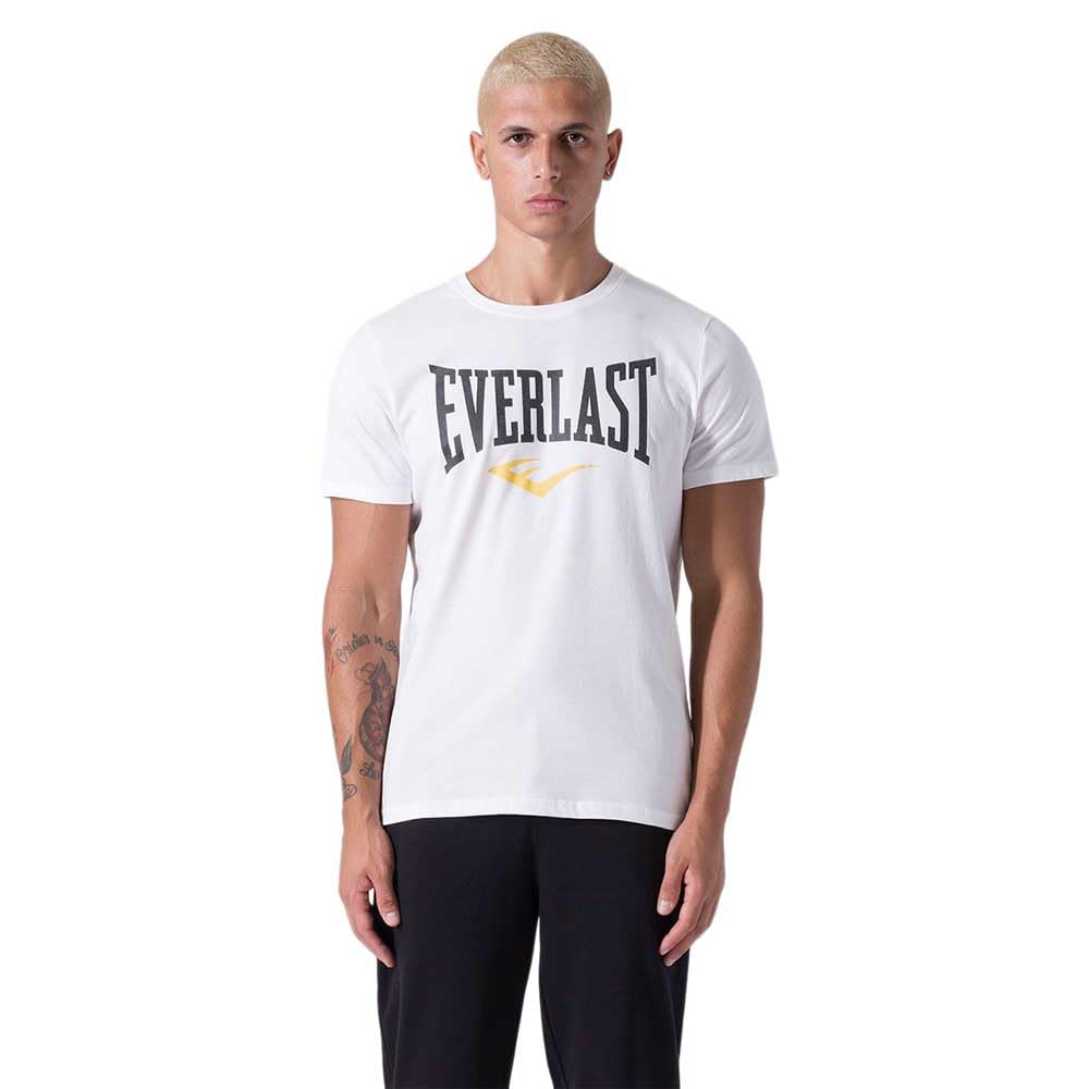 Everlast White Fitted Logo Short Sleeve T-Shirt L
