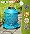 Solar Bird Feeder for Outdoors Hanging, Waterproof Metal Outside Wild Bird Feeders, Cardinals Birdfeeder, Gifts for Bird Lovers, Lantern Light, Backyard Garden Decor (Blue)