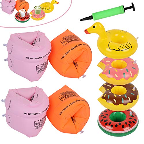 BAPHILE Swimming Arm Floats for Adults and Kids,Children Adult Swimming Arm Float Rings,Inflatable Arm Bands Floater Sleeves Water Wings 