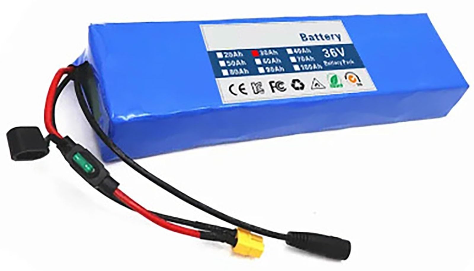 48V 30Ah Batteria Per Bici Elettrica 48V 13S2P Batteria Ebike Batteria Impermeabile PVC BMS Incorporato 48V 30Ah,T+DC