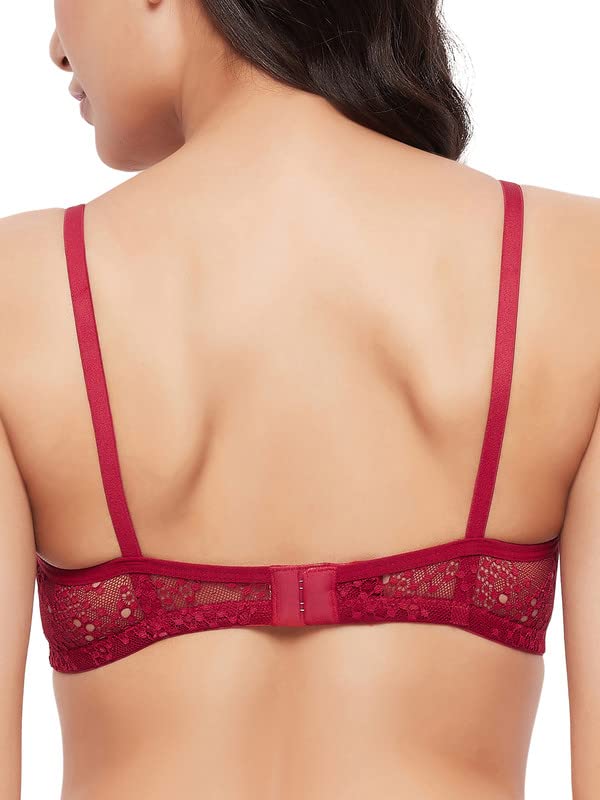 Image of Clovia Women's Lace Padded Non-Wired Bra
