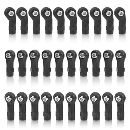 30pcs Link Rod End M4 Ball Joint Head for RC Crawler Car M4 Link Linkage Rod End Width Balls Joint...