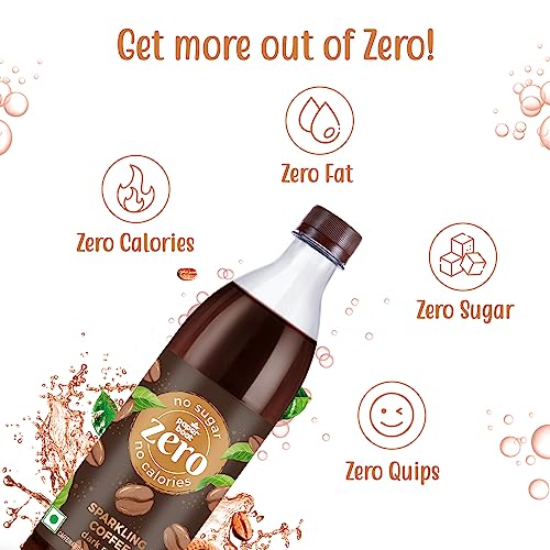 Image of Paper Boat Zero Sparkling (Fizzy) Coffee Dark Roast - Pack of 3, 600 ml Each | Zero Calories, Zero Sugar Drink | Sugar Free | Caffeinated Carbonated Drink | No Aspartame