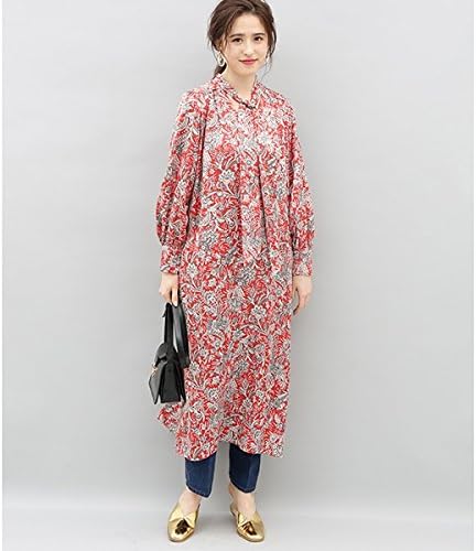 Amazon Co Jp アダム エ ロペ レディース Adam Et Rope フラワーペイズリーワンピース アカ メイン F 服 ファッション小物