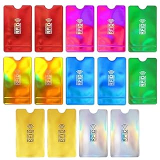 XUZOPIM 14 Pezzi Rfid Protection Card Protezione Carte Di Credito Custodie Blocco Rfid Custodia Carta Di Credito Proteggi Carte Di Credito Contactless Protezione Rfid E Nfc Colori Abbaglianti