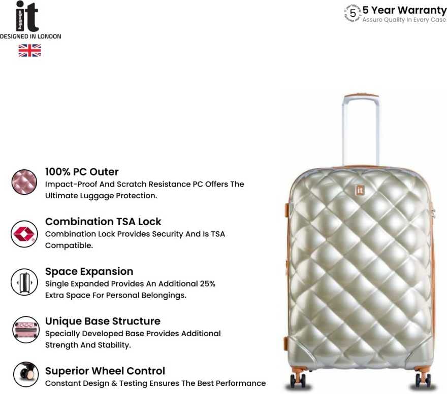 it-luggage-St-Tropez-Deux-Polycarbonate-Hardsided-Suitcase-Expandable-Travel-Bag8-Wheel-Trolley16-2055-08-Large-Champagne-74cm-Trolley-Bag