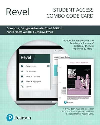 Compose, Design, Advocate -- Revel + Print Combo Access Code