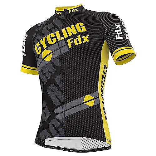FDX Cycling Jersey Men’s - 100% Polyester, Quick Dry, Brea