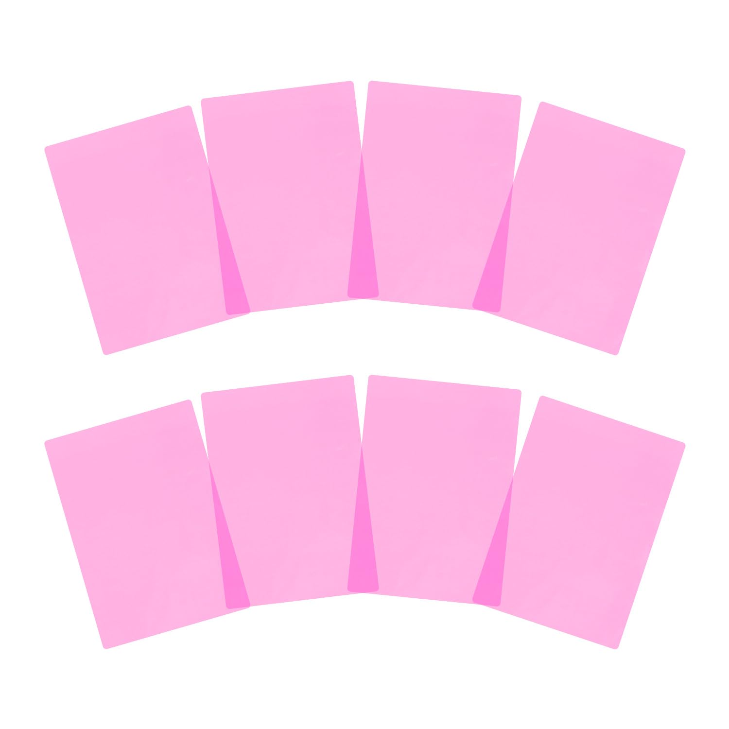 Pack of 16 A4 Plain Pink Dyslexia Overlay Reading Sheets โ PET Material, Rounded Corners