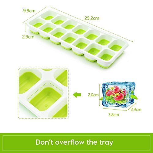 3 Packs Ice Cube Trays Silicone Ice Cube Trays with Lids Easy Release Ice Trays Flexible BPA Free Stackable Ice Cube Trays - Thumbnail 7