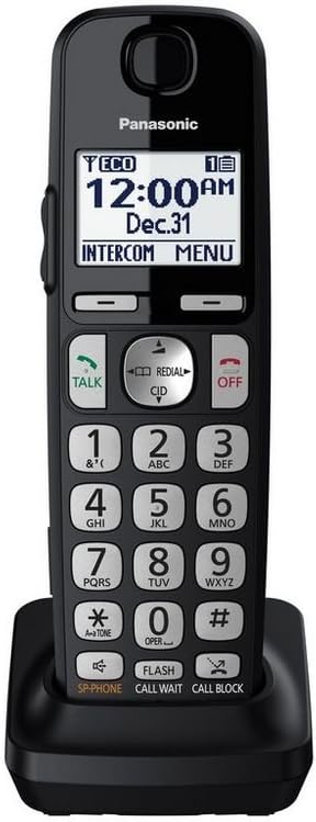 PANASONIC Additional Cordless Phone Handset for use with KX-TGE4x Series Cordless Phone Systems - KX-TGEA40B (Black)