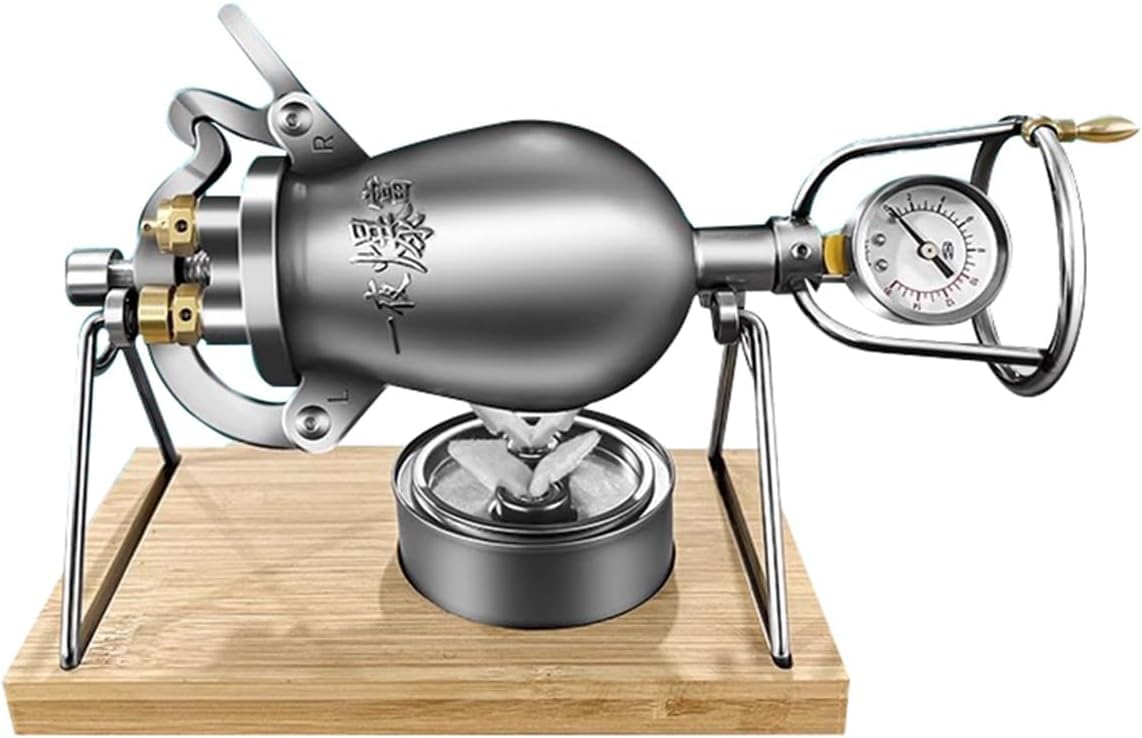 MáQuina para Hacer Palomitas de MaíZ de Acero Inoxidable 304 con Manivela Manual y Amplificador de Granos de Alta PresióN para Reuniones Familiares y Fiestas (260ml)
