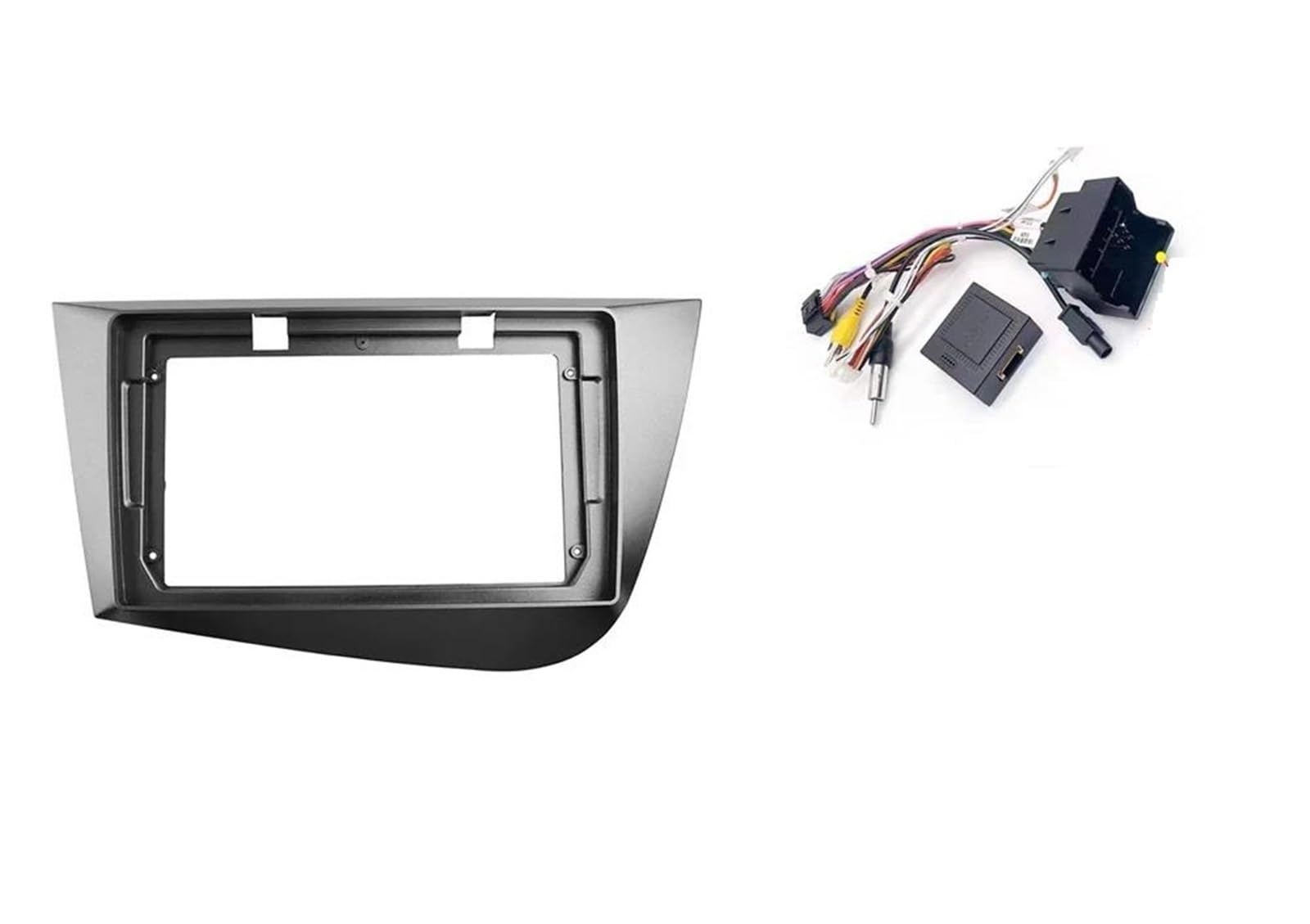 Genérico Marco de Radio de Coche 9 Pulgadas para Seat para Leon 2005-2012 Radio Coche 2 DIN GPS Estéreo Control Central Tablero Panel Kit De Panel Salpicadero(Frame canbus)