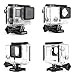 SOONSUN Side Open Skeleton Housing Case for GoPro Hero 4 Black, Hero 4 Silver, Hero 3+, Hero 3 Cameras with LCD Touch Backdoor and Skeleton BacPac Backdoor for Extended Battery or Bacpac Screen