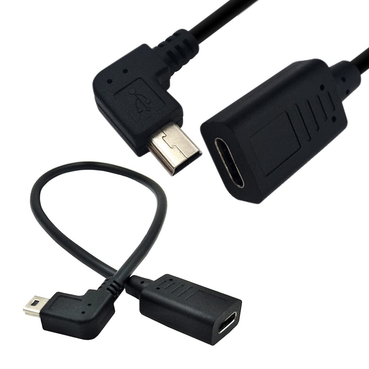 Amazon.co.jp: Mini USB オス から USB C雌変換 延長ケーブル25cm