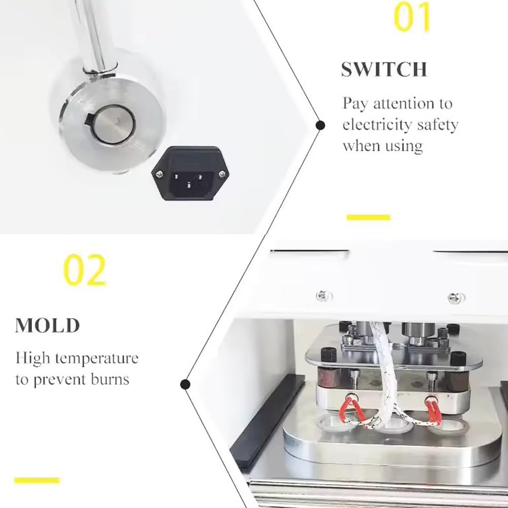 Sigillatrice manuale per capsule di caffè, sigillatrice automatica per capsule di caffè da 37 mm, 2/4/6 fori, ideale per cuciture e tappature efficienti