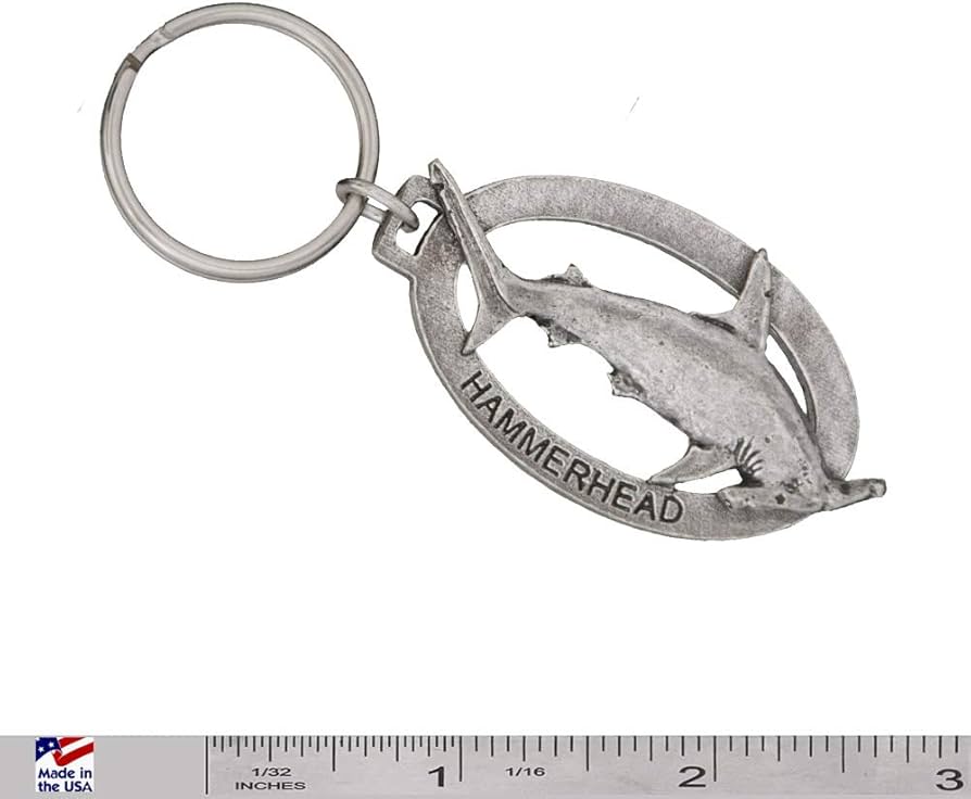 メガクチートのキーホルダーセット Amazon.co.jp: ハンマーヘッドシャークキーホルダー、ピューター