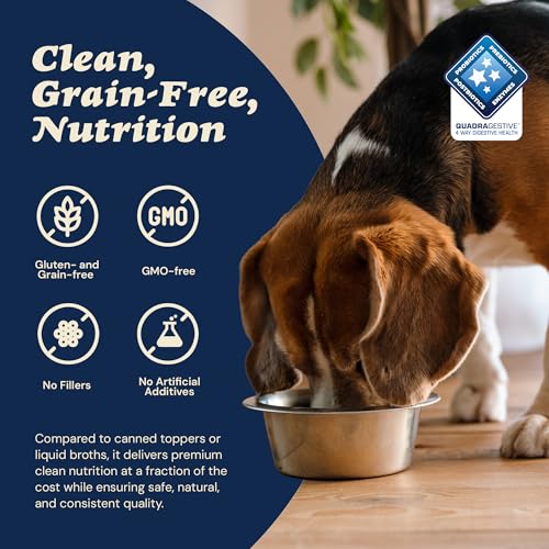 Image of CLEAR CONSCIENCE PET SuperGravy Four-Pack Dog Food Topper & Bone Broth Mix | 4 Flavor Variety Bundle | Just Add Water Gravy | Probiotic Support | Grain-Free | 56 Servings