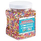 All NATURAL Sprinkles Rainbow - Rainbow Sprinkles with NO ARTIFICIAL COLORS, VEGAN, SOY FREE, EGG FR