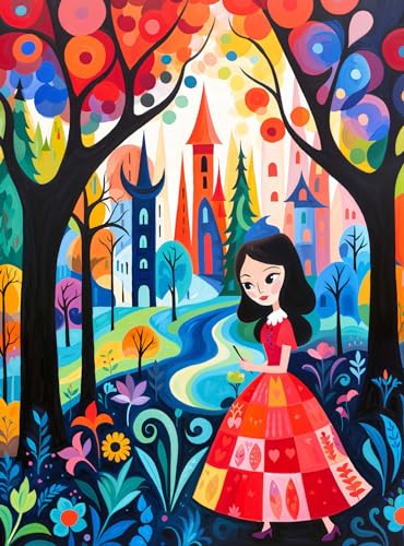 Cross & Glory - Vibrant - The Princess and The Magic Castle - 1000 Piece Jigsaw Puzzle for Adults | Vibrant Fairytale Artwork | Premium Satin Finish |...