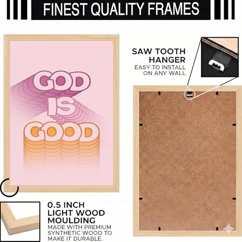 Image of BLINKART Typography Aesthetic Modern Art Walls With Frame | Natural Wood Texture | Living Room Bedroom Office Wall Decoration | Poster Home Decor Frames Wall Bedroom | 12x8 Inches (D566)