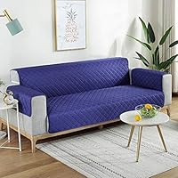 Copridivano Impermeabile Per Animali Domestici - Blu - Per Divano Componibile 2 Posti - L 200,7 X 259,1 Cm