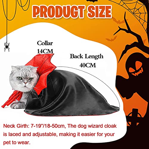 Dog cape costume - halloween pet costumes cat vampire cloak, funny cosplay dress devil wizard outfit, dog witch clothes for small medium dogs cats puppy, dog mantle apparel for halloween party 5 Dog cape costume - halloween pet costumes cat vampire cloak, funny cosplay dress devil wizard outfit, dog witch clothes for small medium dogs cats puppy, dog mantle apparel for halloween party - image 6