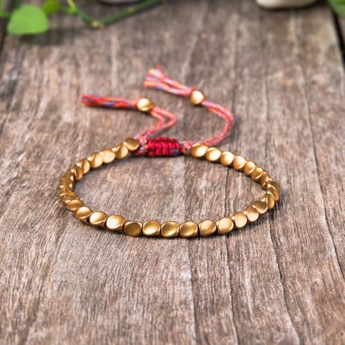 Buddha & Karma Tibetan Copper Beads Bracelet – Handmade Energy Healing for Strength, Balance & Protection – Adjustable Spiritual for Men & Women3