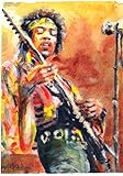 Original/Print of the Watercolor Painting 'Jimmy Hendrix' on Quality Artistic Paper. Wall decor. Office Decor. Gift Idea. ACEO size available.