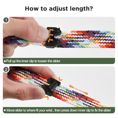 Image of XMUXI 22mm Watch Band Compatible with Huawei Watch GT6 GT5 /GT 4 46mm Nylon Strap Huawei Watch 4 Band for GTR 4 Venu 2 /3,Vivoactive 4 Braided Watch Belt Parachute Metal Clasp(No Watch)