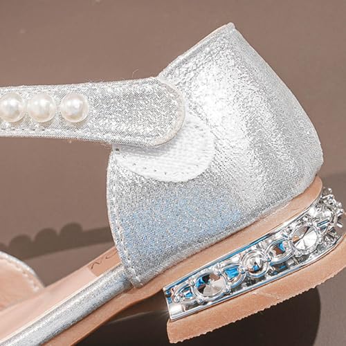 IWIHMIV Princess Dress Up Shoes for Toddlers Wedding Party Flower Girl Low Heel Mary Jane School Shoes4