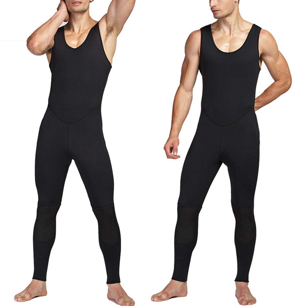Traje de Neopreno sin Mangas para Hombre, Monopiece Wetsuit 3mm Traje de Buceo Neopreno Ajuste cómodo para Verano, Vacaciones y Buceo