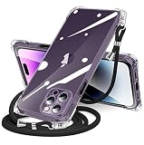 ATUSIDUN iPhone 14 Pro Max Case Clear Soft Slim Shockproof TPU Anti-Scratch Protective Four Corner P
