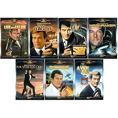Roger Moore starring James Bond 007 Collection: Live and Let Die / The Man with the Golden Gun / The Spy Who Loved Me / Moonraker / For Your Eyes Only / Octopussy / A View to a Kill